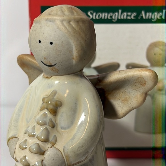Angel Primitive Figurines Earthenware Christmas Collection by Lincolnshire 2 PC‎ - Picture 7 of 12